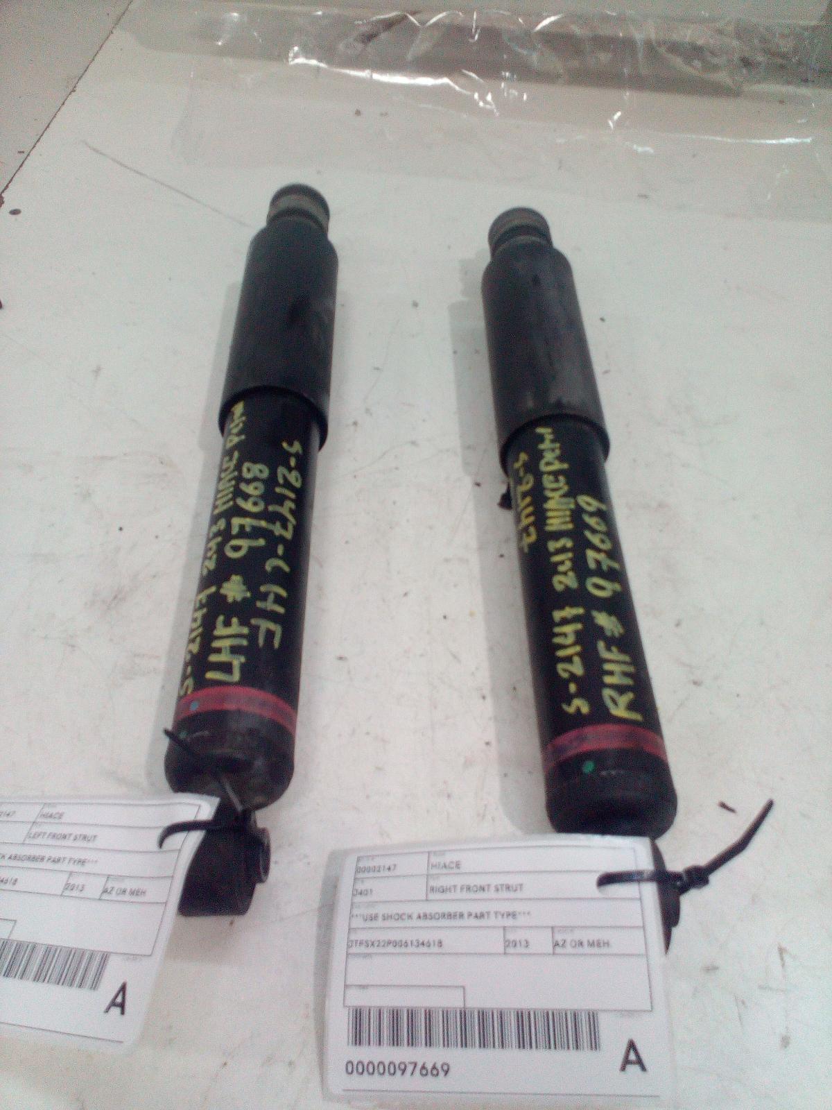 2013 Toyota Hiace Left Front Strut View Auto part Left Front Strut Toyota Hiace 2013