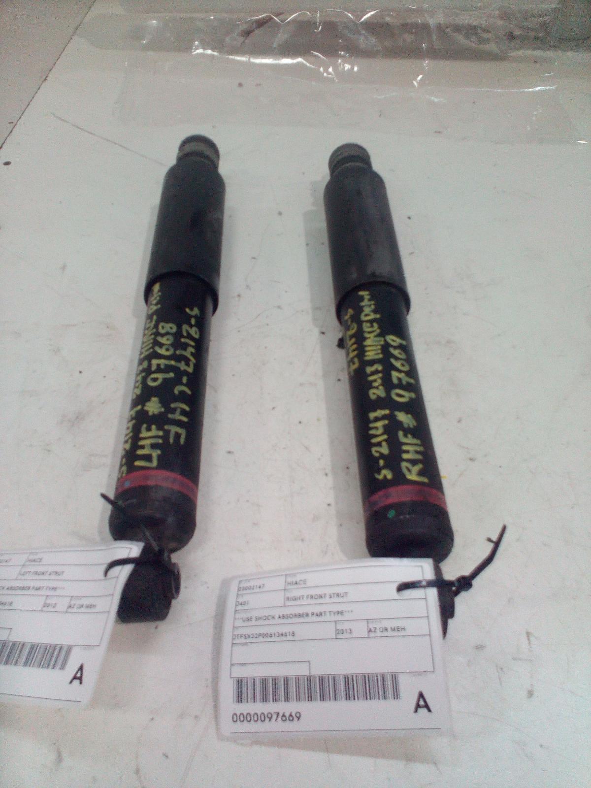 2013 Toyota Hiace Right Front Strut View Auto part Right Front Strut Toyota Hiace 2013