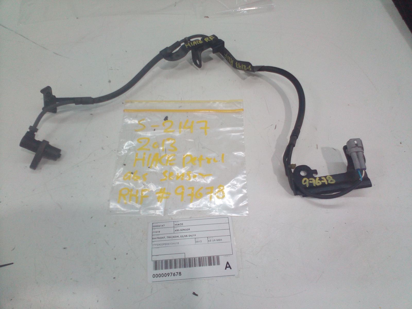 2013 Toyota Hiace Abs Sensor View Auto part Abs Sensor Toyota Hiace 2013