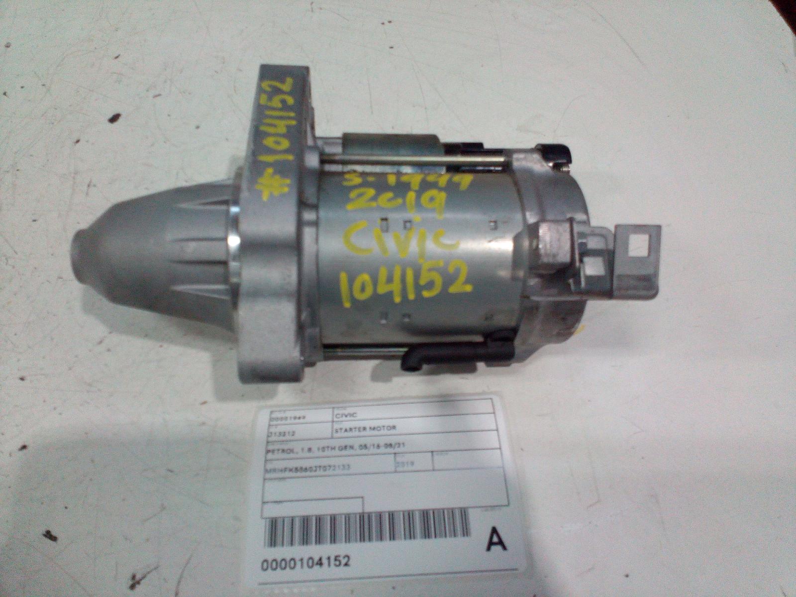 View Auto part Starter Honda Civic 2019
