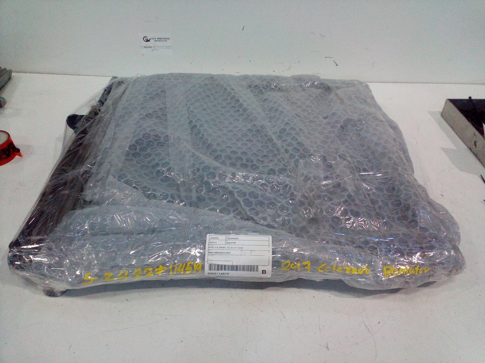View Auto part Radiator Holden Colorado 2017
