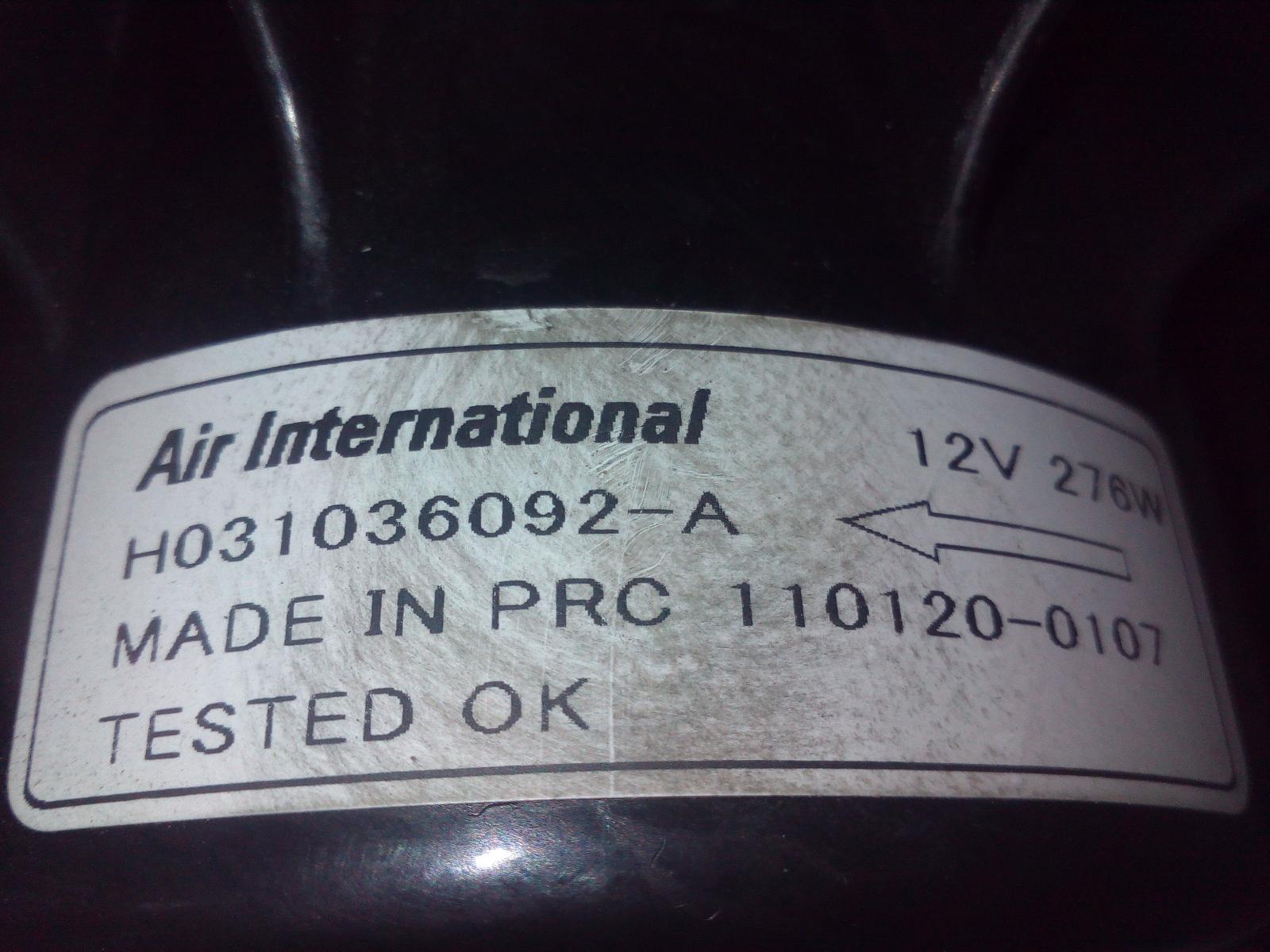 View Auto part Heater Fan Motor Holden Commodore 2011