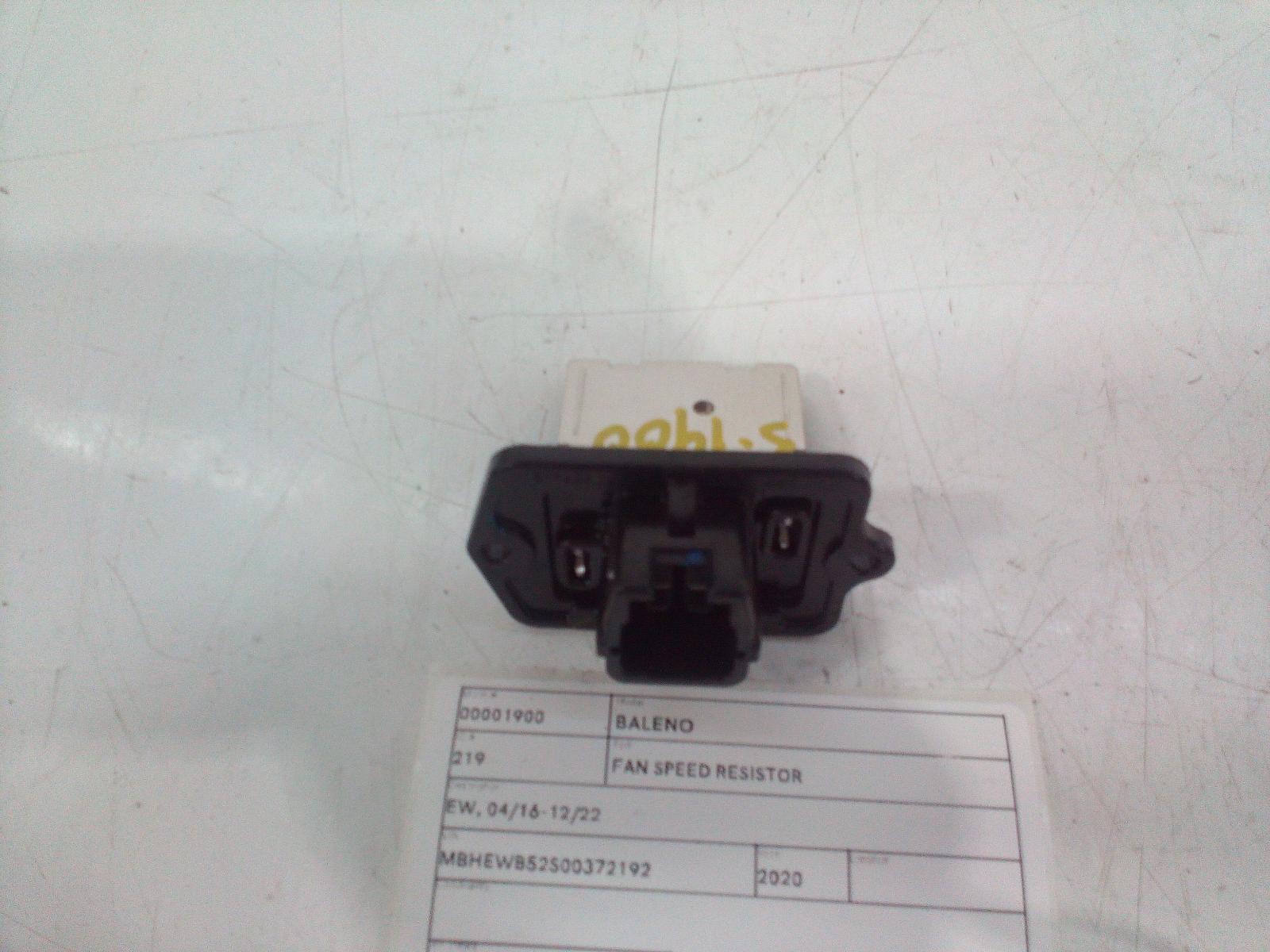 View Auto part Fan Speed Resistor Suzuki Baleno 2020