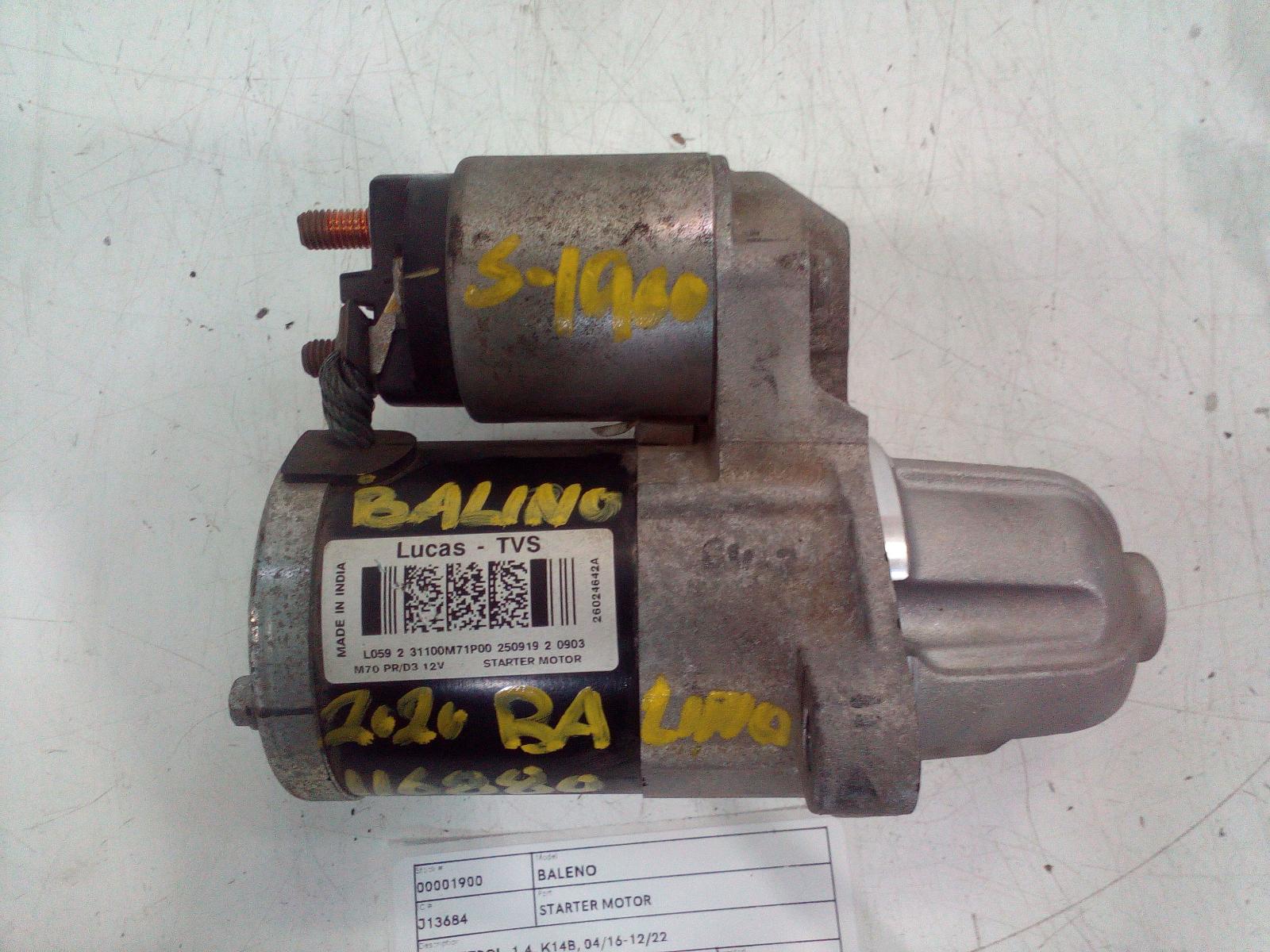 View Auto part Starter Suzuki Baleno 2020