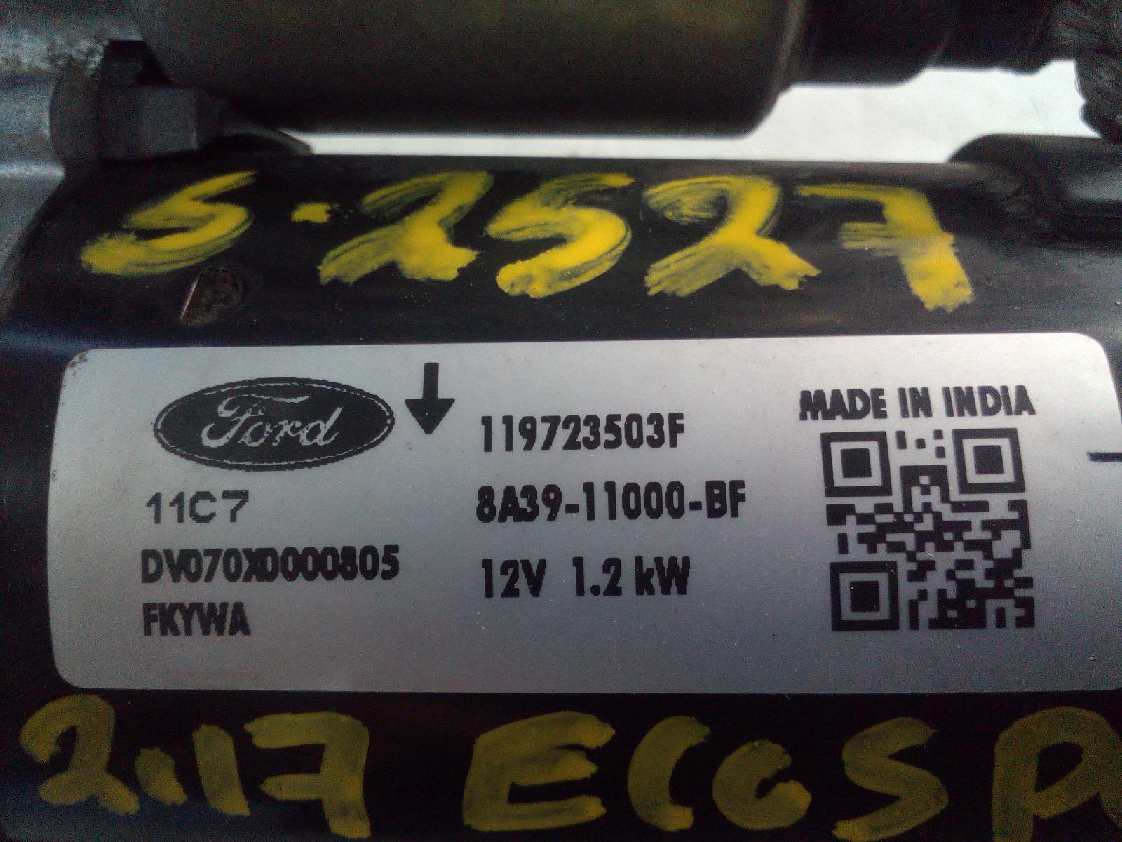 2017 Ford Ecosport Starter View Auto part Starter Ford Ecosport 2017