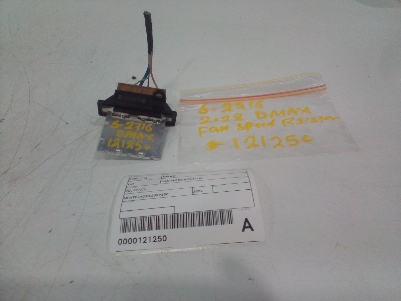 View Auto part Fan Speed Resistor Isuzu Dmax 2022