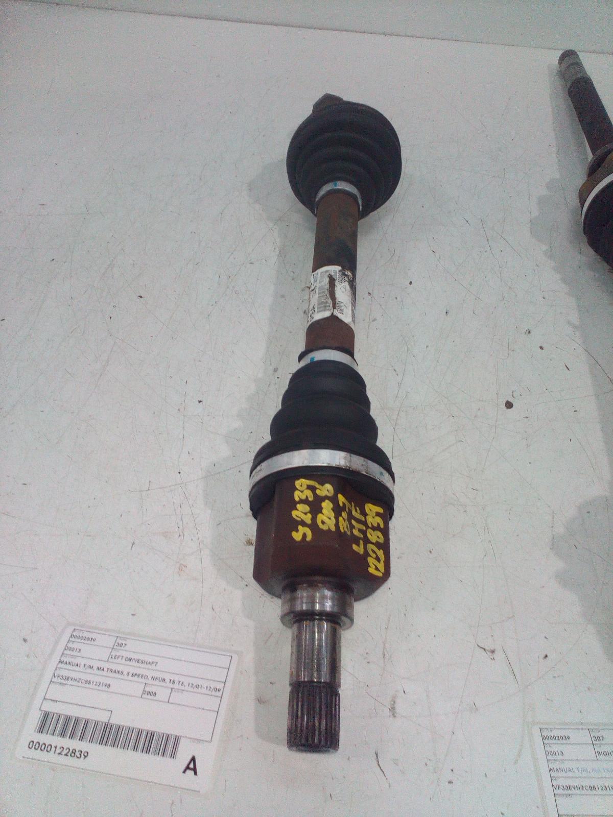 View Auto part Left Driveshaft Peugeot 307 2008