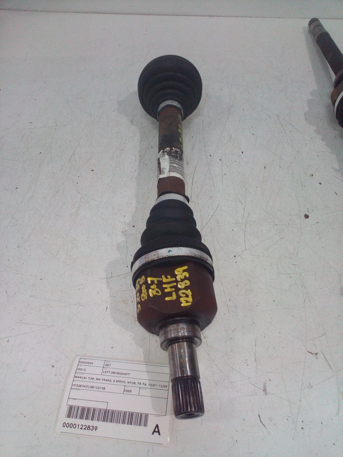 View Auto part Left Driveshaft Peugeot 307 2008