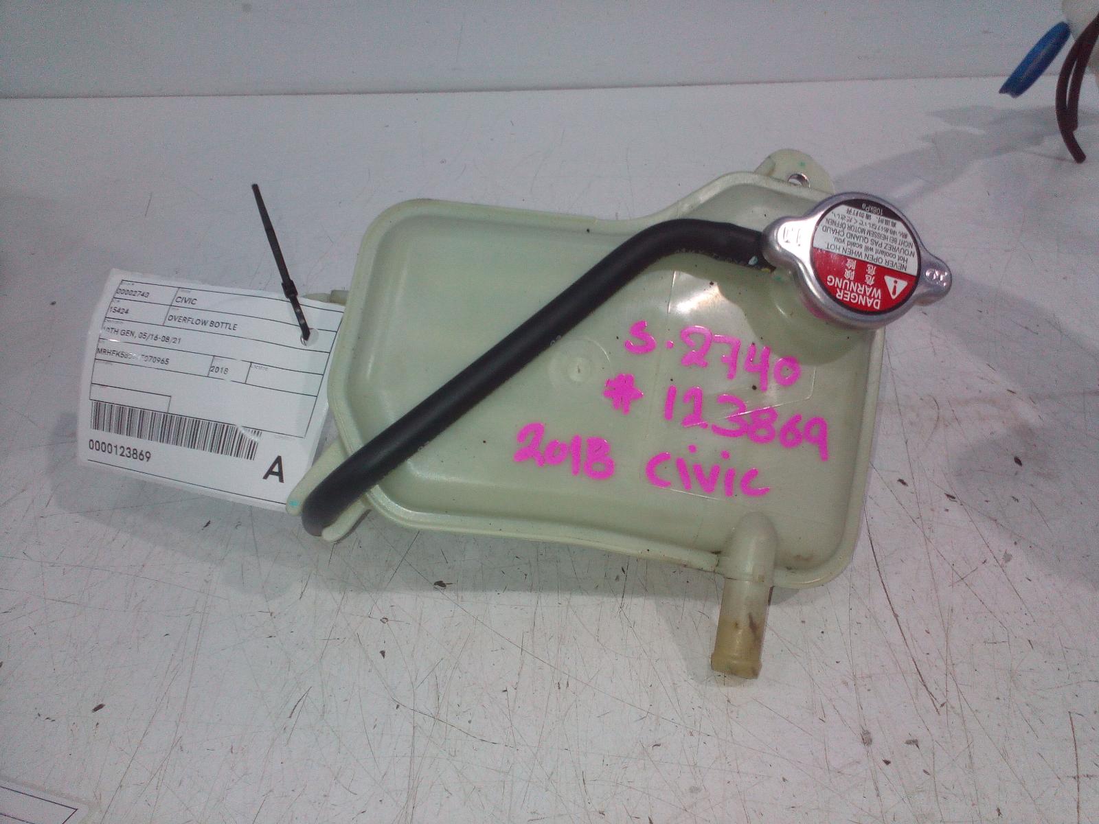 View Auto part Overflow Bottle Honda Civic 2018