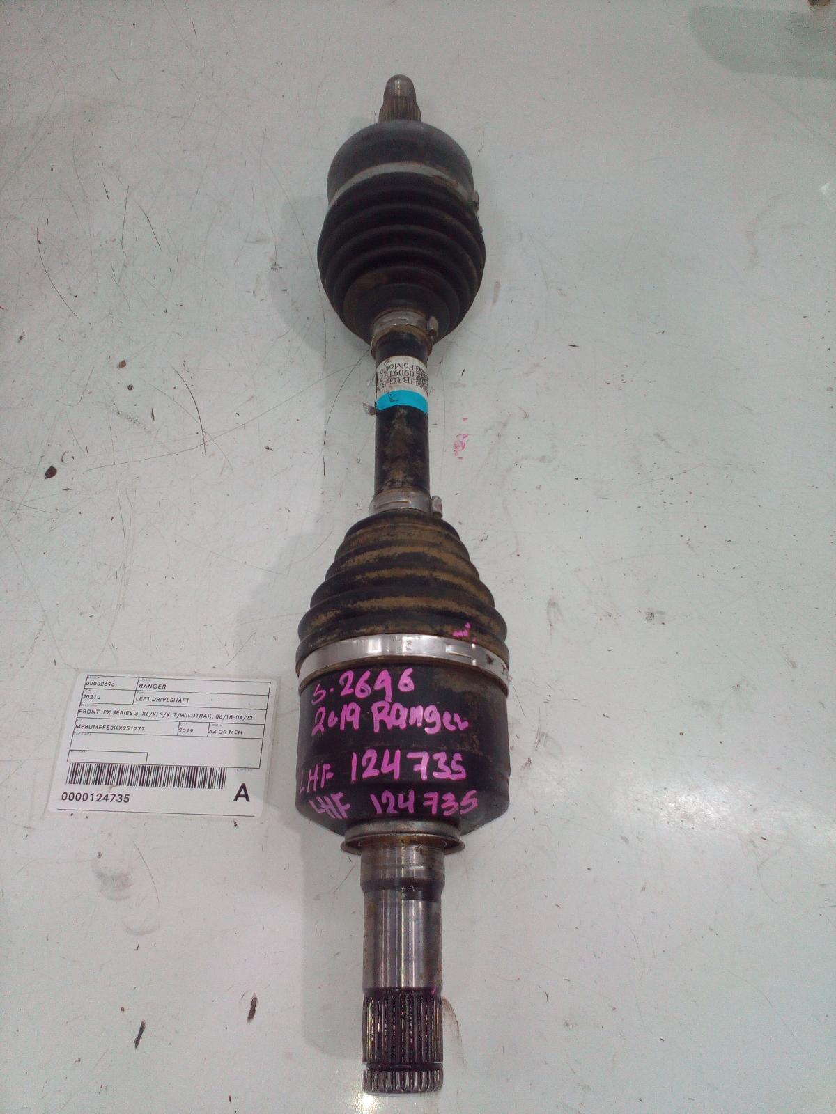 View Auto part Left Driveshaft Ford Ranger 2019