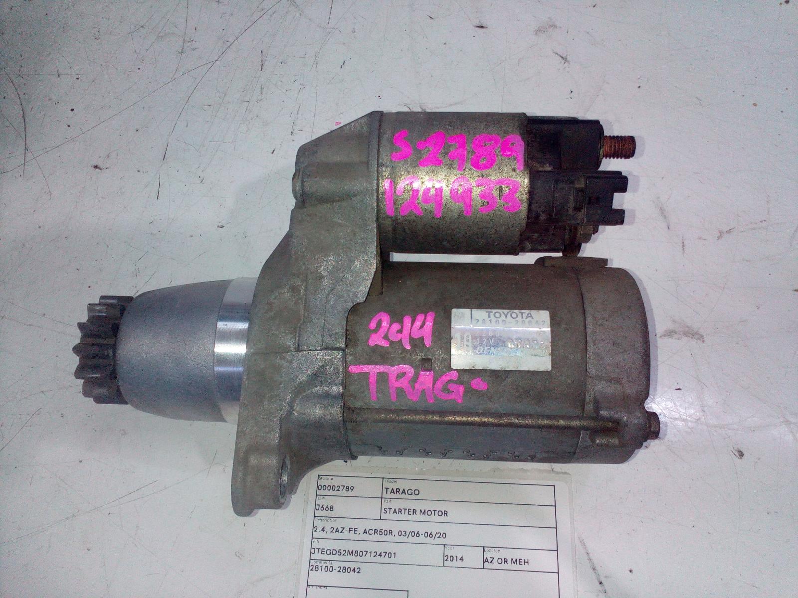 View Auto part Starter Toyota Tarago 2014