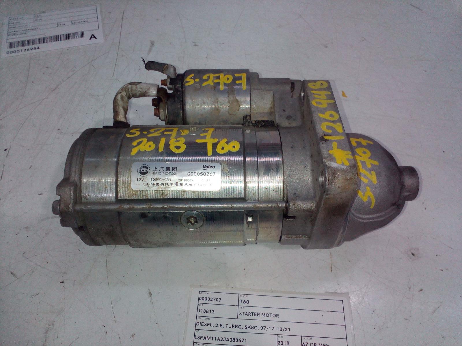 View Auto part Starter Ldv T60 2018