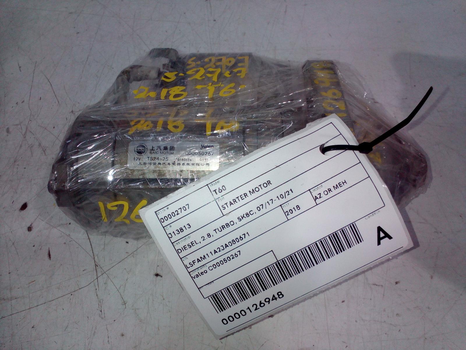 View Auto part Starter Ldv T60 2018