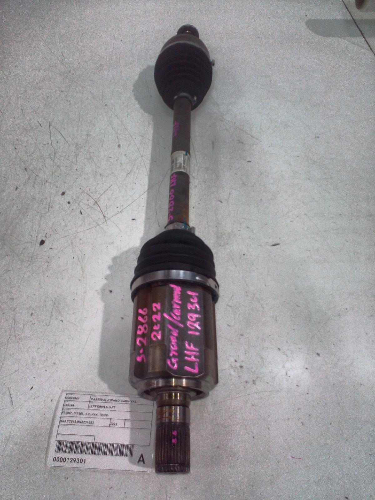 2022 Kia Carnival/grand Carnival Left Driveshaft View Auto part Left Driveshaft Kia Carnival/grand Carnival 2022