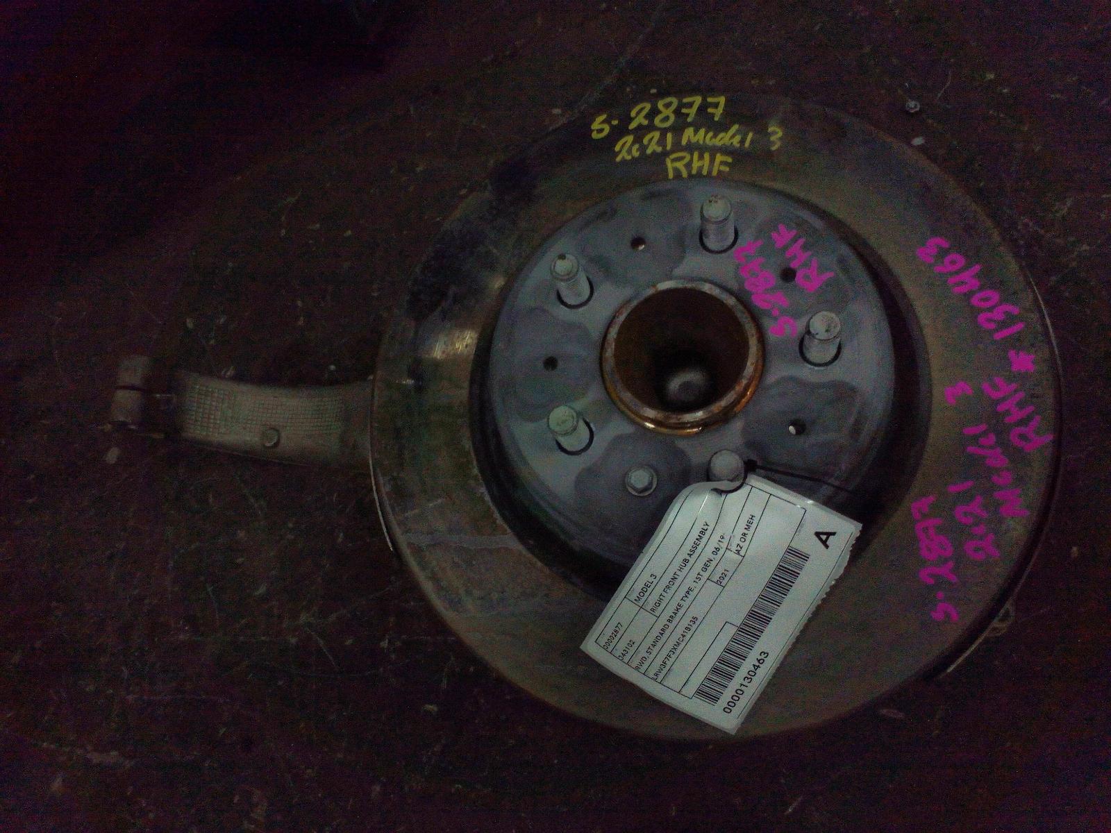 View Auto part Right Front Hub Assembly Tesla Model 3 2021