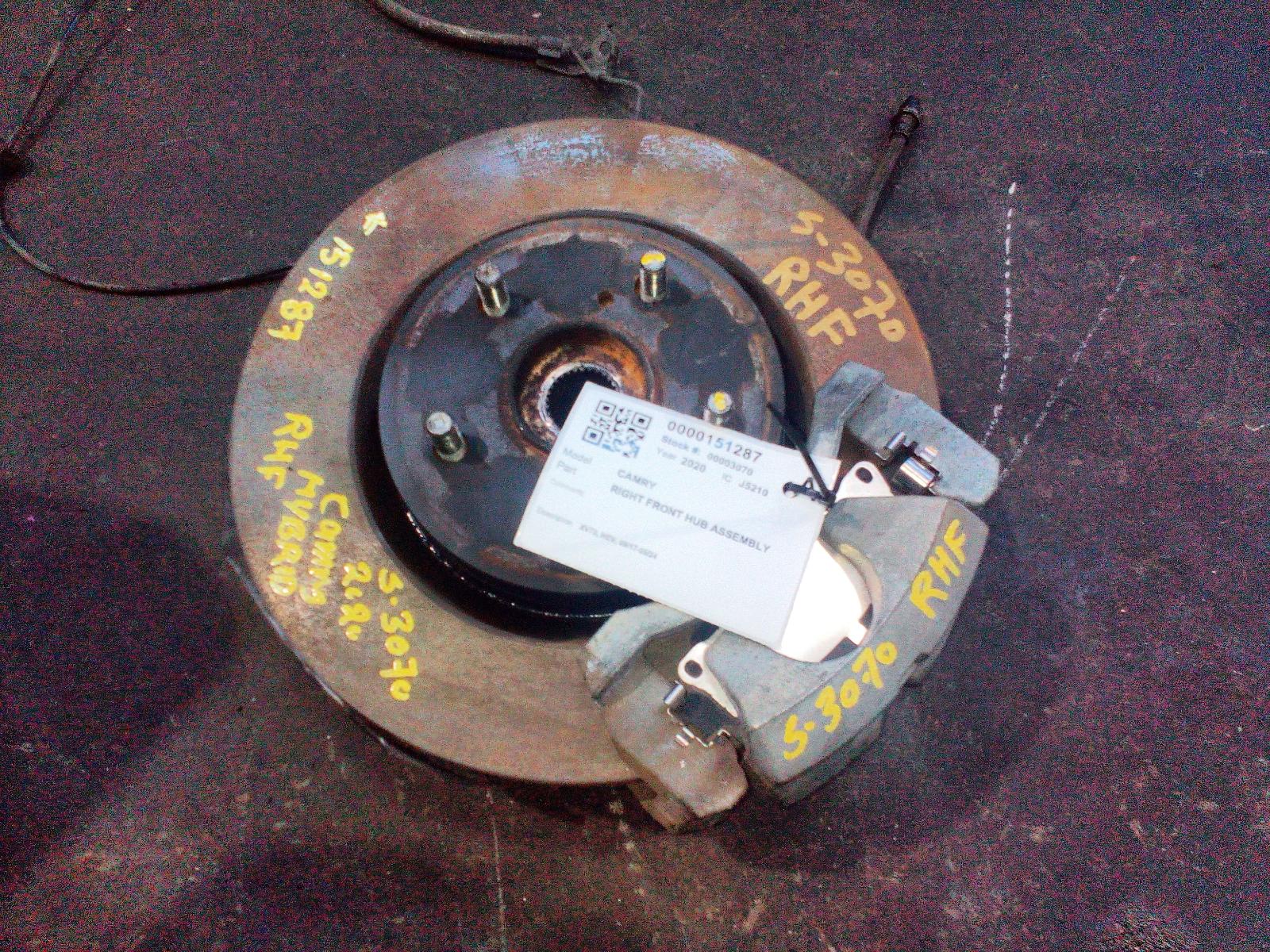 View Auto part Right Front Hub Assembly Toyota Camry 2020
