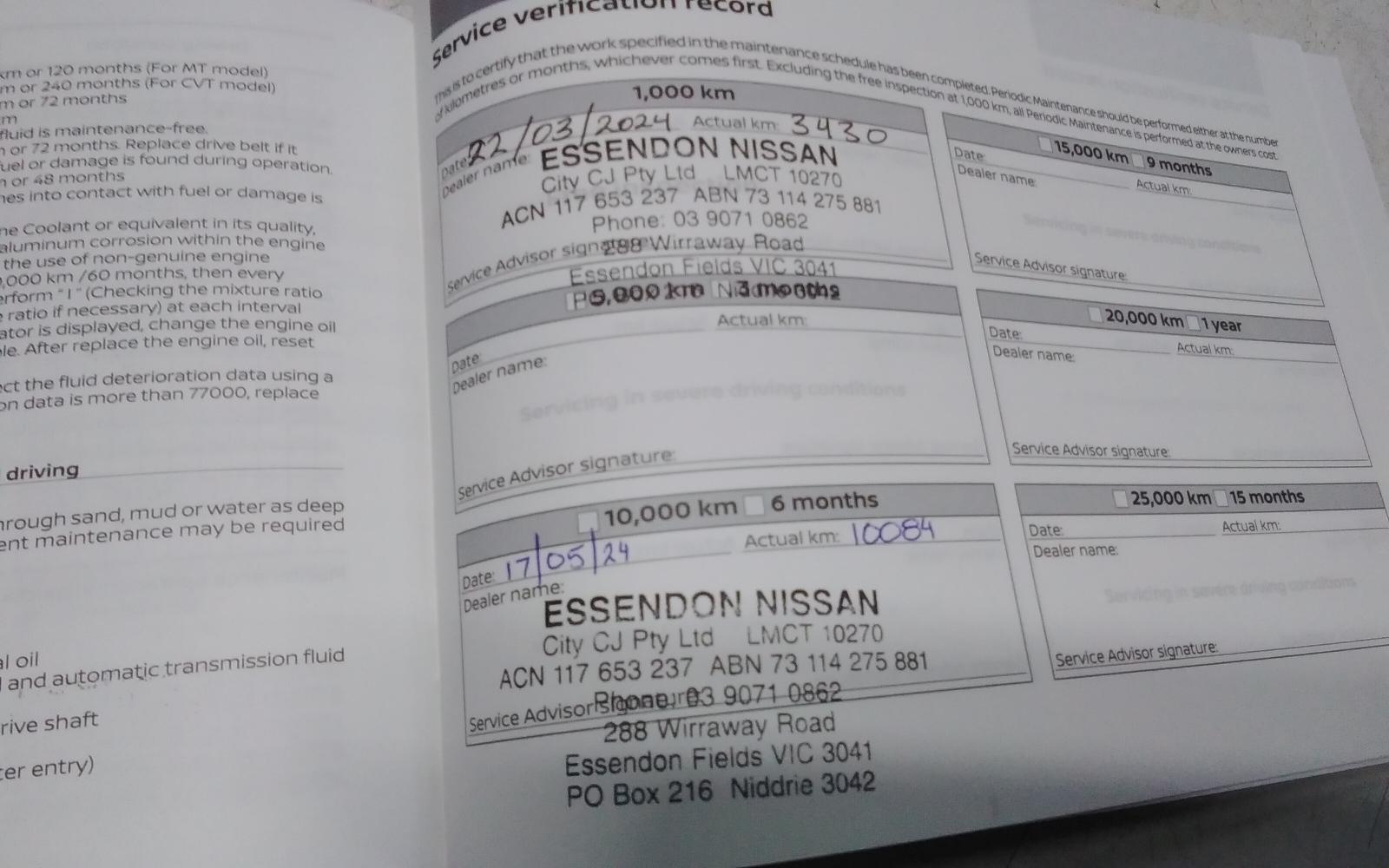 View Auto part Owners Handbook Nissan Xtrail 2024