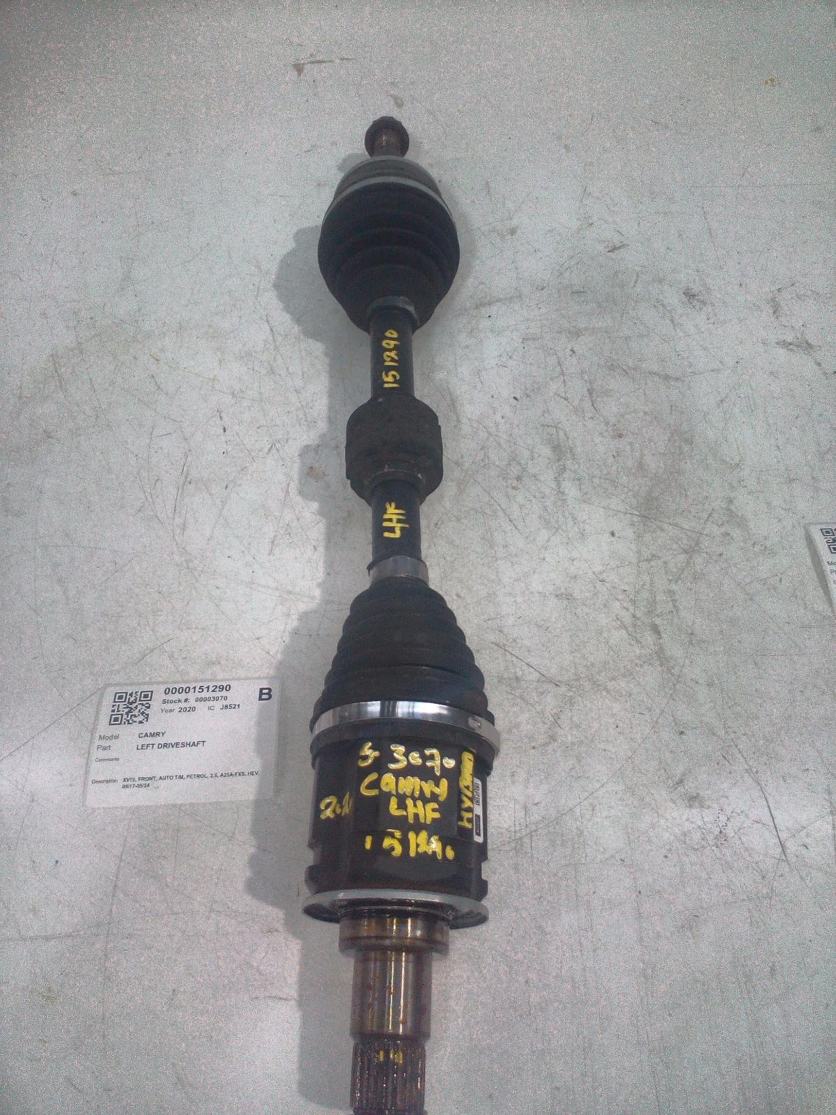 View Auto part Left Driveshaft Toyota Camry 2020