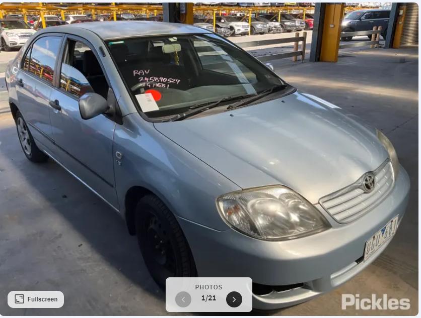 2006 Toyota Corolla Left Front Door View Auto part Left Front Door Toyota Corolla 2006