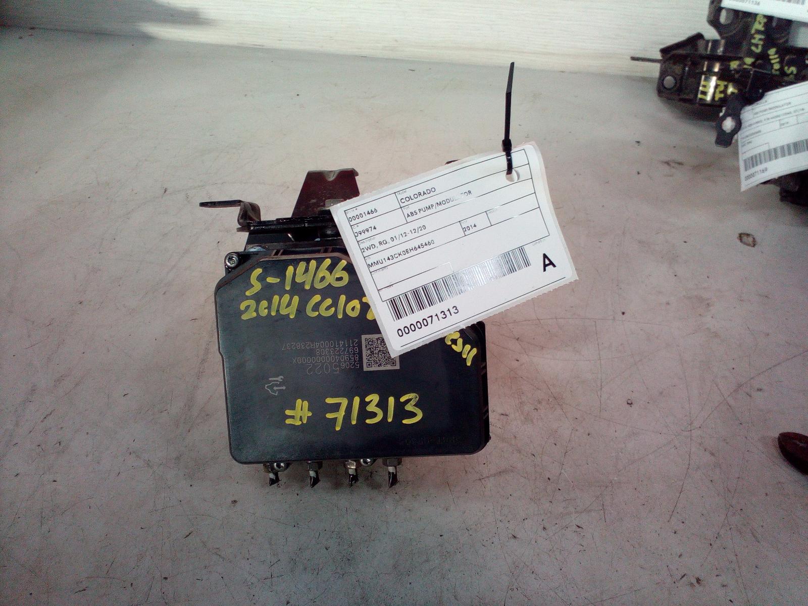 View Auto part Abs Pump/Modulator Holden Colorado 2014