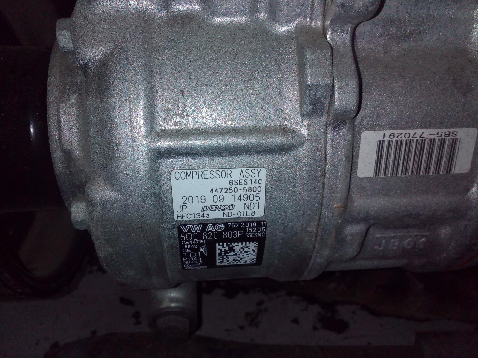 View Auto part A/C Compressor Volkswagen Golf 2020