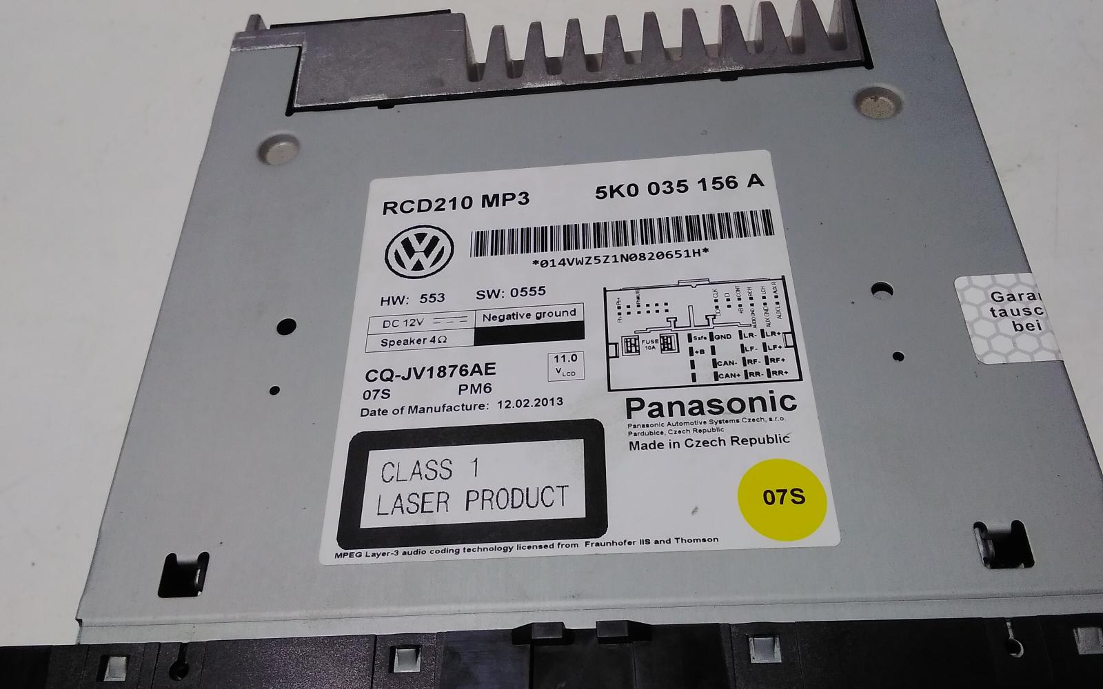 View Auto part Radio/Cd/Dvd/Sat/Tv Volkswagen Amarok 2014